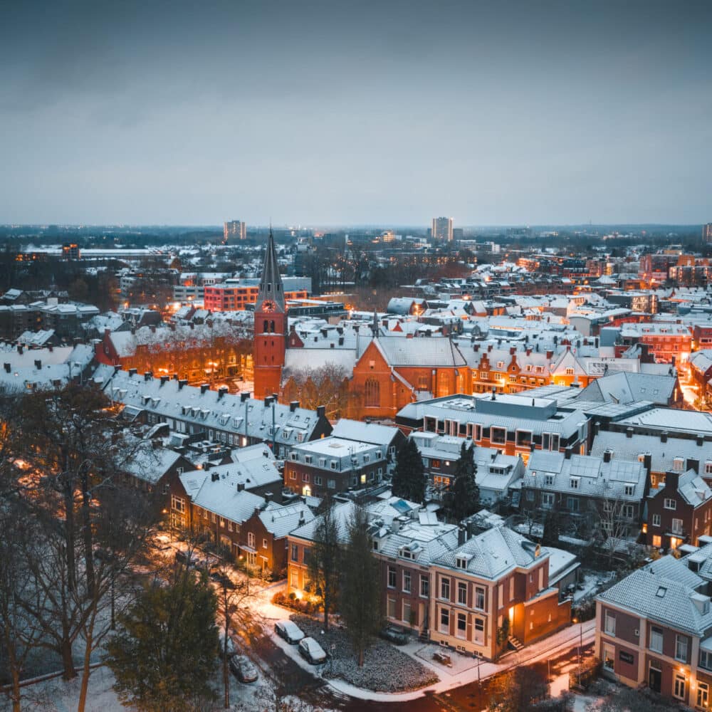Grote Kerk sneeuw (2025) 30x20cm/60x40cm